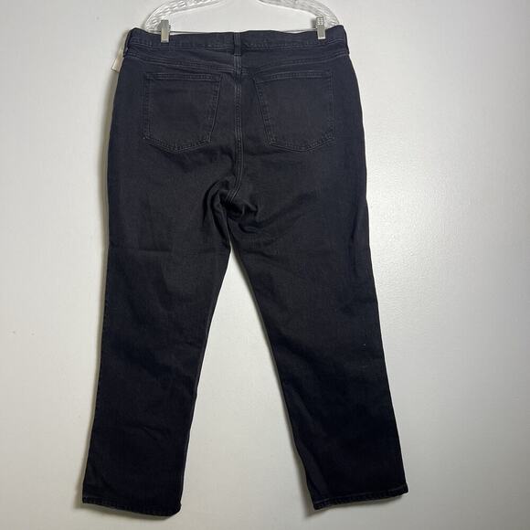 NWT A & F 90s Straight Leg Mid Rise Curve Love Jeans Denim Black Sz 33 Short - Picture 10 of 12